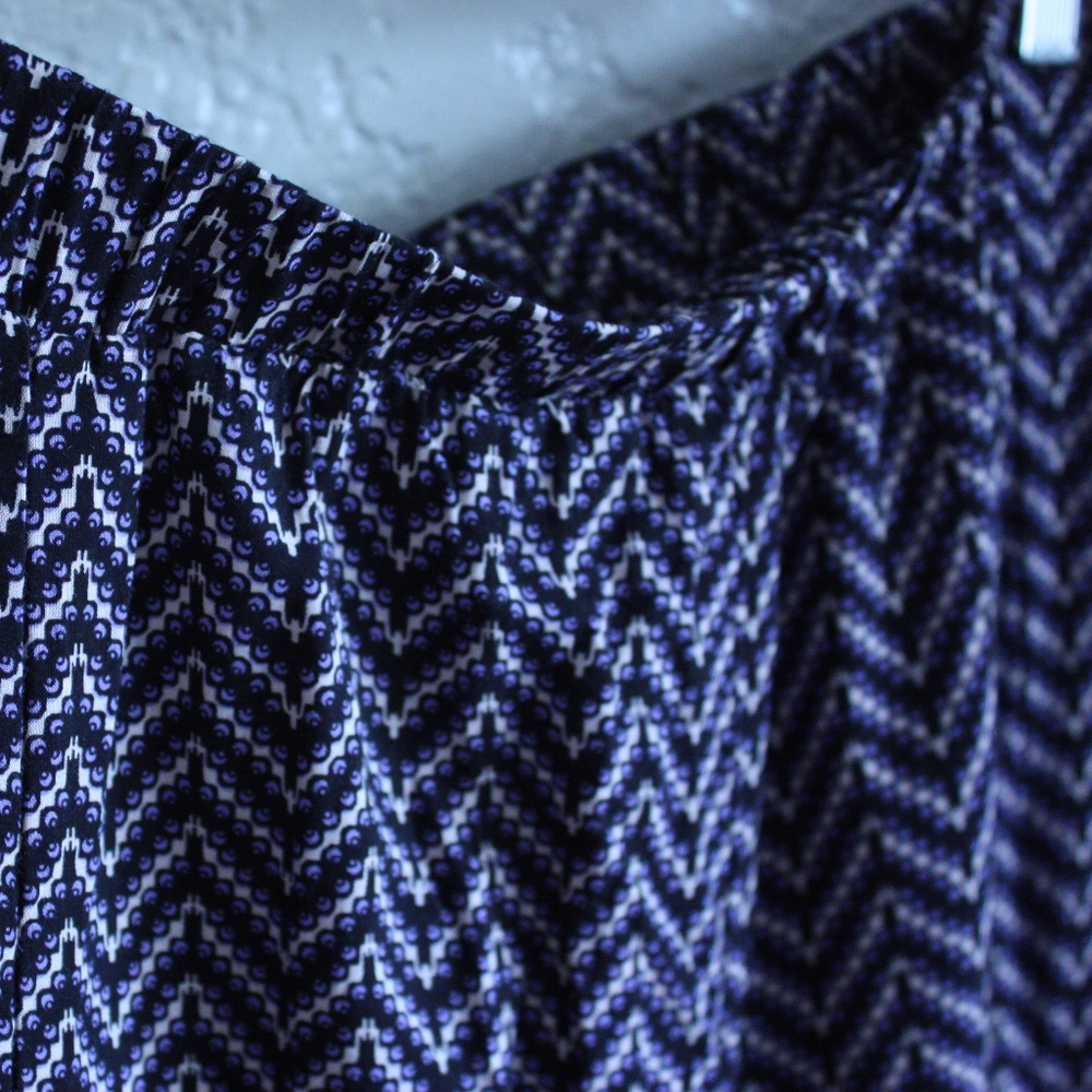 Blue and White Maxi Skirt